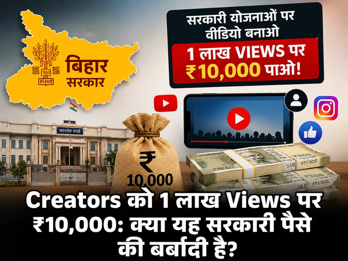 Creators को 1 लाख Views पर ₹10,000: क्या यह सरकारी पैसे की बर्बादी है?