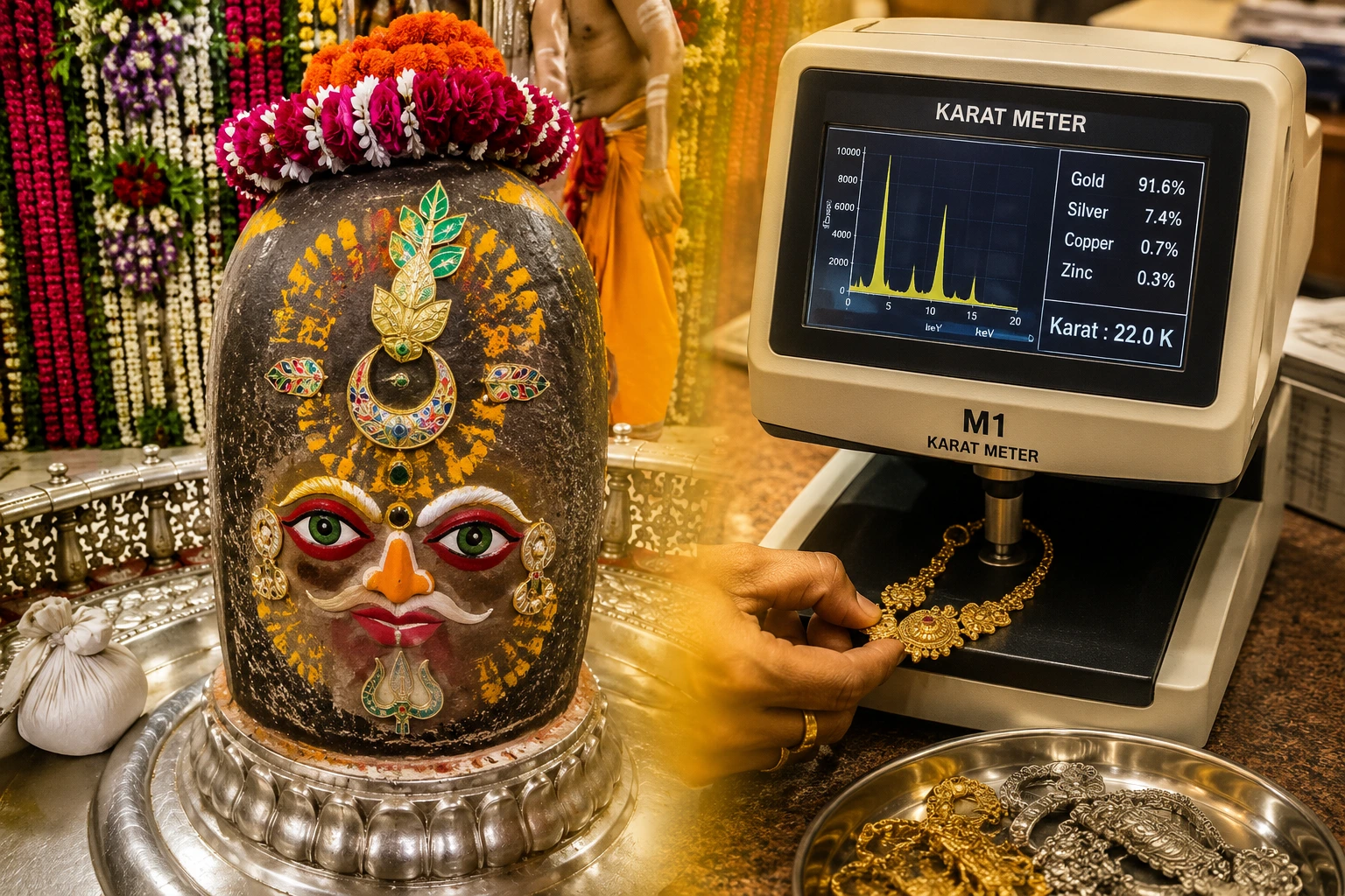 महाकाल मंदिर में दान व्यवस्था हुई हाईटेक: अब कराटोमीटर से होगी सोना-चांदी की जांच, श्रद्धालुओं को मिलेगी पूरी रिपोर्ट