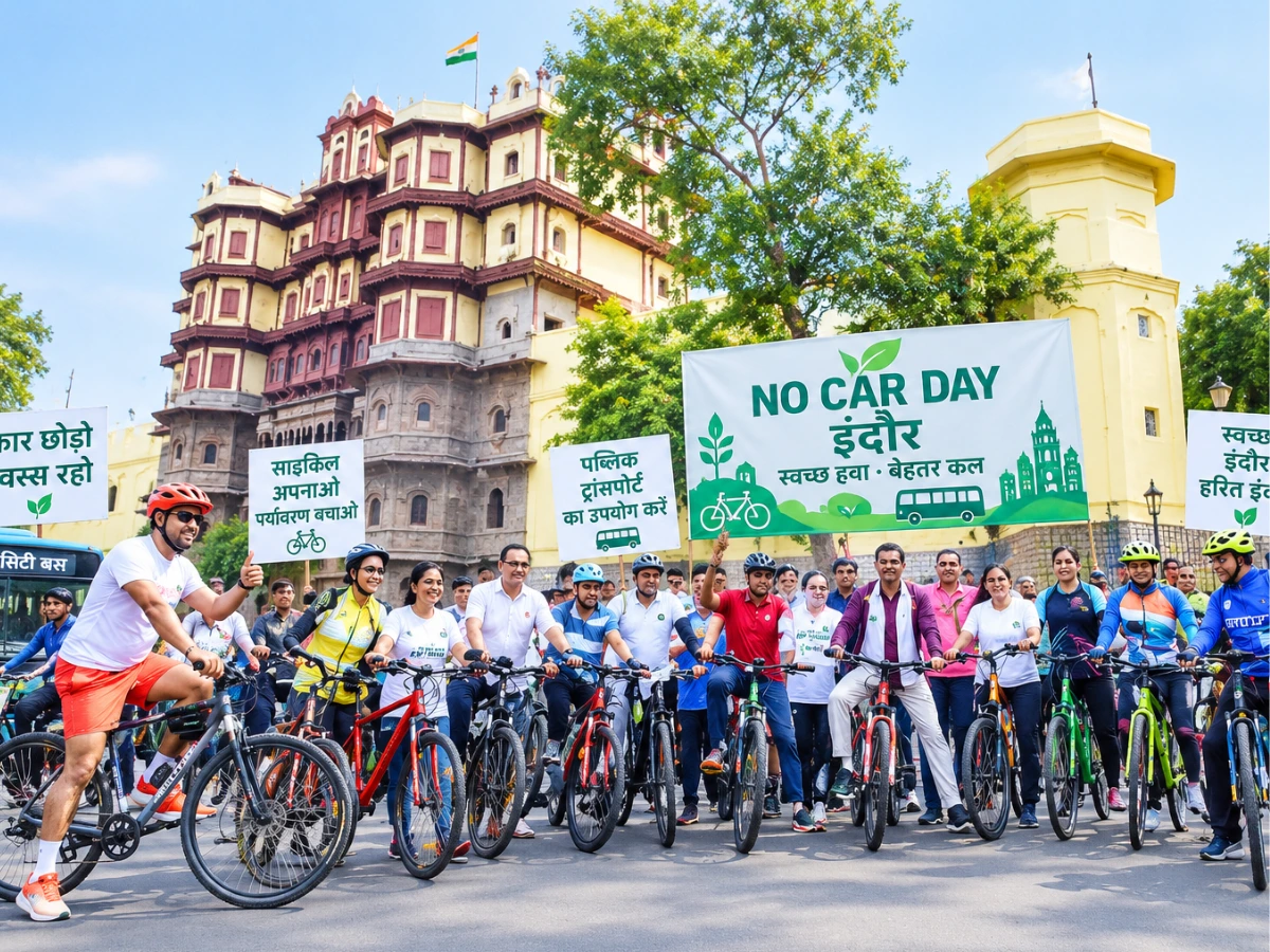 No Car Day: इंदौर में आज कार छोड़ने की पहल, साइकिल और बस से सफर का संदेश