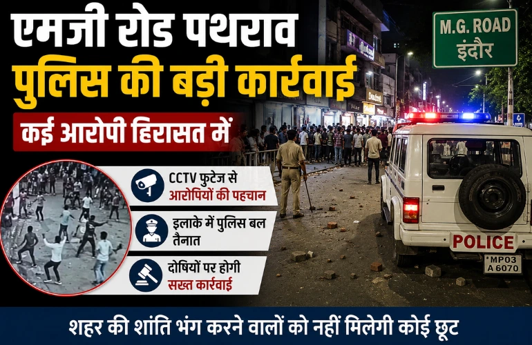 बड़ा बवाल: एमजी रोड पथराव के बाद पुलिस की सख्त कार्रवाई