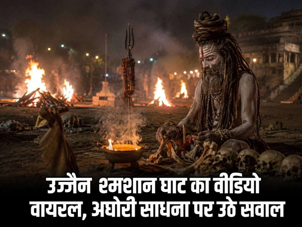 उज्जैन श्मशान घाट का वीडियो वायरल, अघोरी साधना पर सवाल