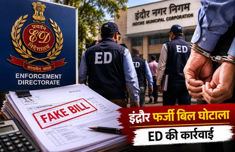 इंदौर फर्जी बिल घोटाले में ED की कार्रवाई, पूर्व निगम इंजीनियर समेत 3 गिरफ्तार
