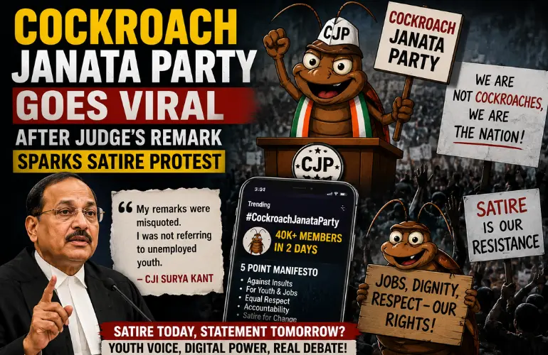 Cockroach Janata Party Goes Viral After Judge’s Remark Sparks Online Protest