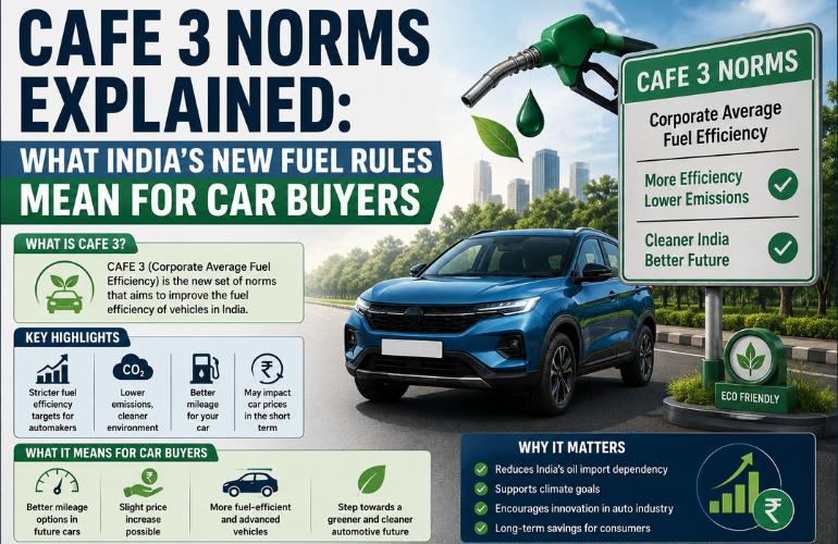 CAFE 3 Norms Explained: What India’s New Fuel Rules Mean for Car Buyers