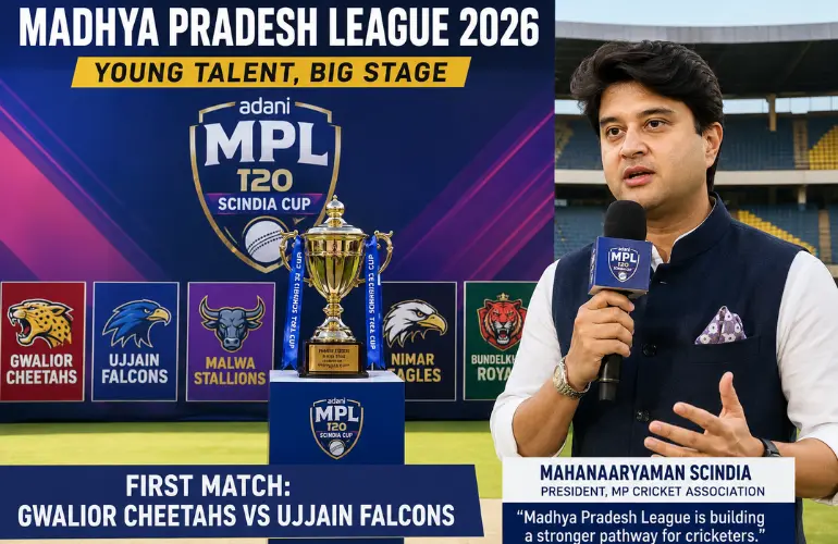 मध्य प्रदेश लीग 2026: युवा क्रिकेटरों के लिए मजबूत मंच, बोले महाआर्यमन सिंधिया