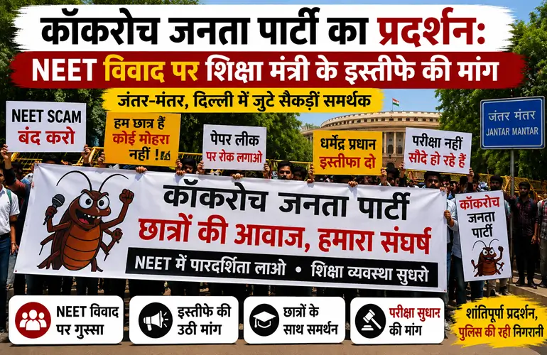 Cockroach Janta Party Protest: दिल्ली में अनोखे प्रदर्शन से गरमाई सियासत