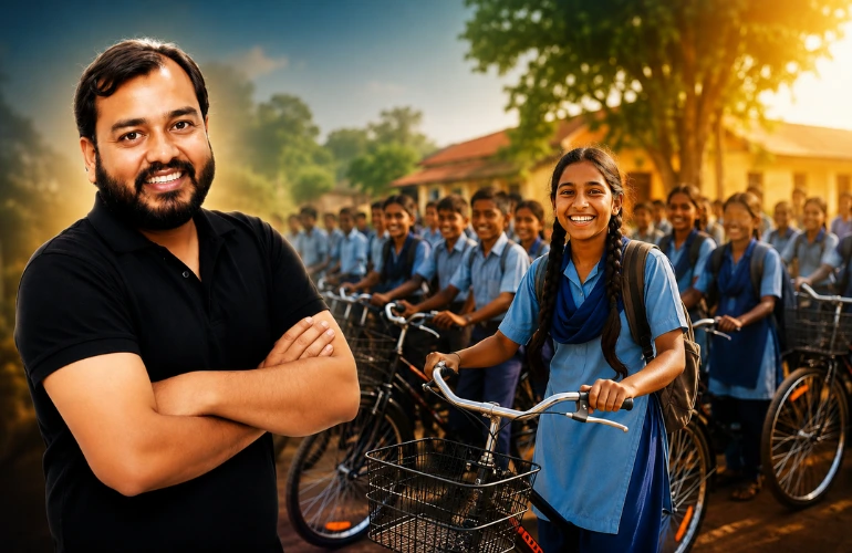 Alakh Pandey का बड़ा कदम, झारखंड के 100 से अधिक छात्रों को भेंट की साइकिल