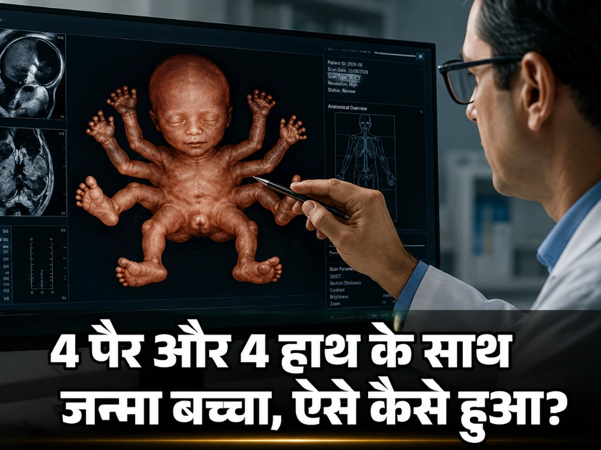 4 पैर और 4 हाथ के साथ जन्मा बच्चा, ऐसे कैसे हुआ? जानिए पूरा मामला