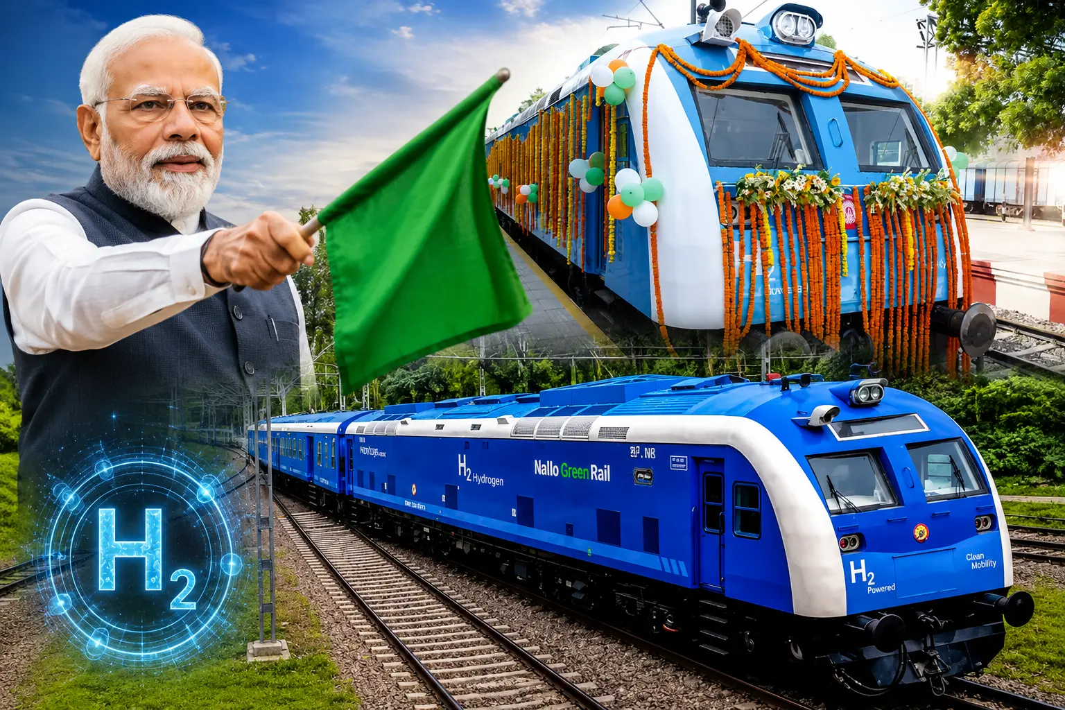 भारत की पहली हाइड्रोजन ट्रेन हुई शुरू, पीएम मोदी ने दिखाई हरी झंडी; जानिए रूट, किराया और 7 बड़ी बातें