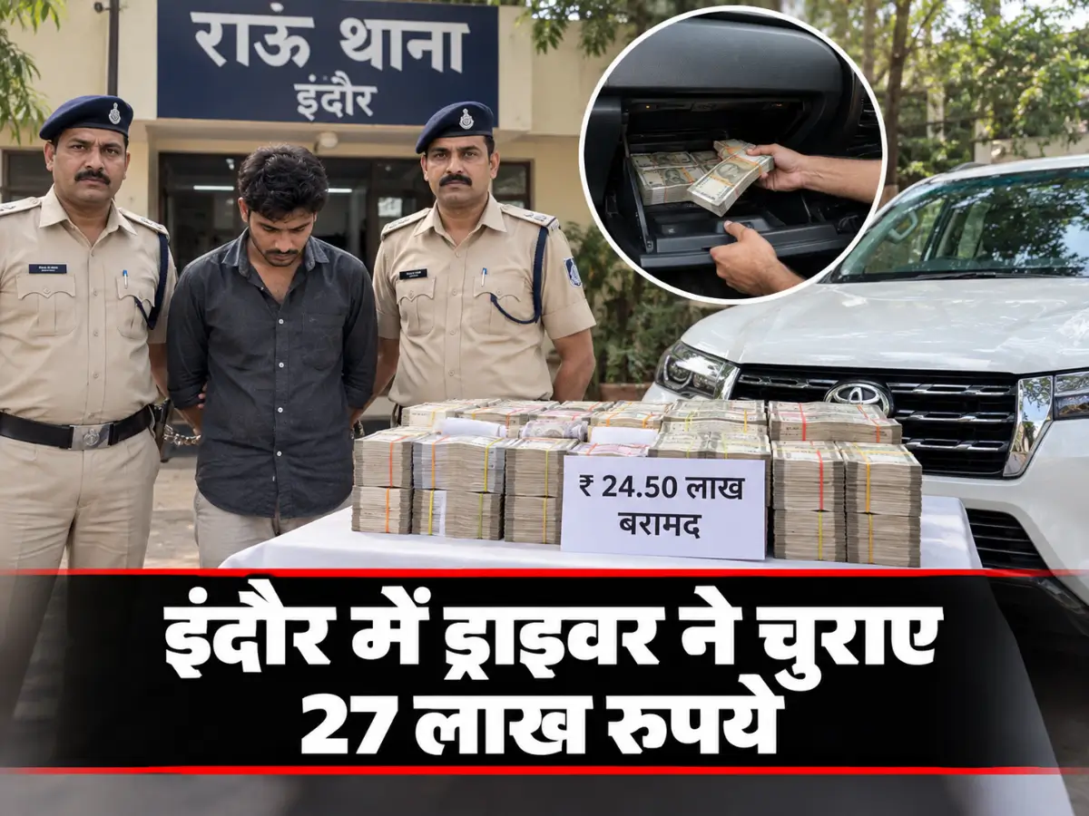 Indore Crime News: राऊ में ड्राइवर ने चुराए ₹27 लाख, 24.50 लाख रुपये बरामद