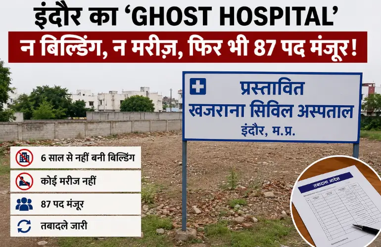 चौंकाने वाला मामला: इंदौर का ‘Ghost Hospital’, न बिल्डिंग न मरीज; फिर भी 87 पद मंजूर