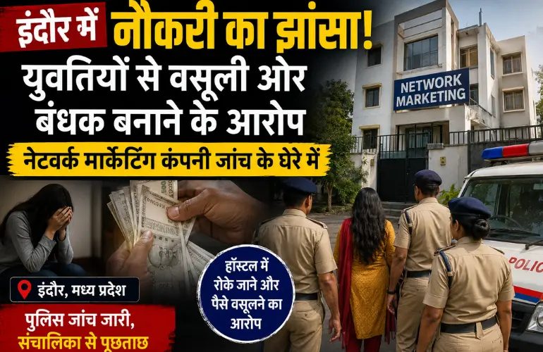 इंदौर में नौकरी का झांसा! युवतियों से वसूली और बंधक बनाने के आरोप, नेटवर्क मार्केटिंग कंपनी जांच के घेरे में
