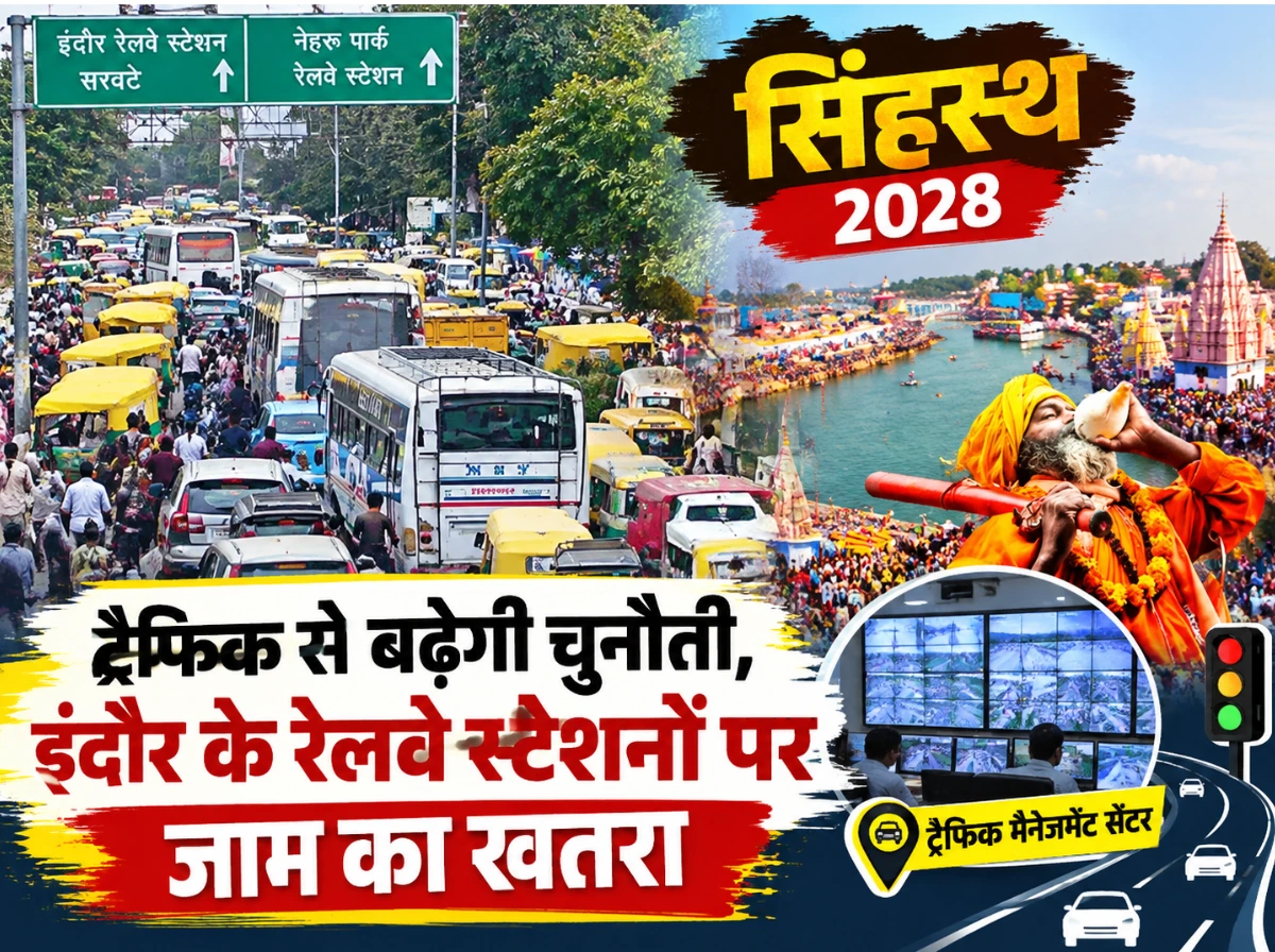 इंदौर में sinhastha 2028 से पहले रेलवे स्टेशनों पर जाम की चुनौती