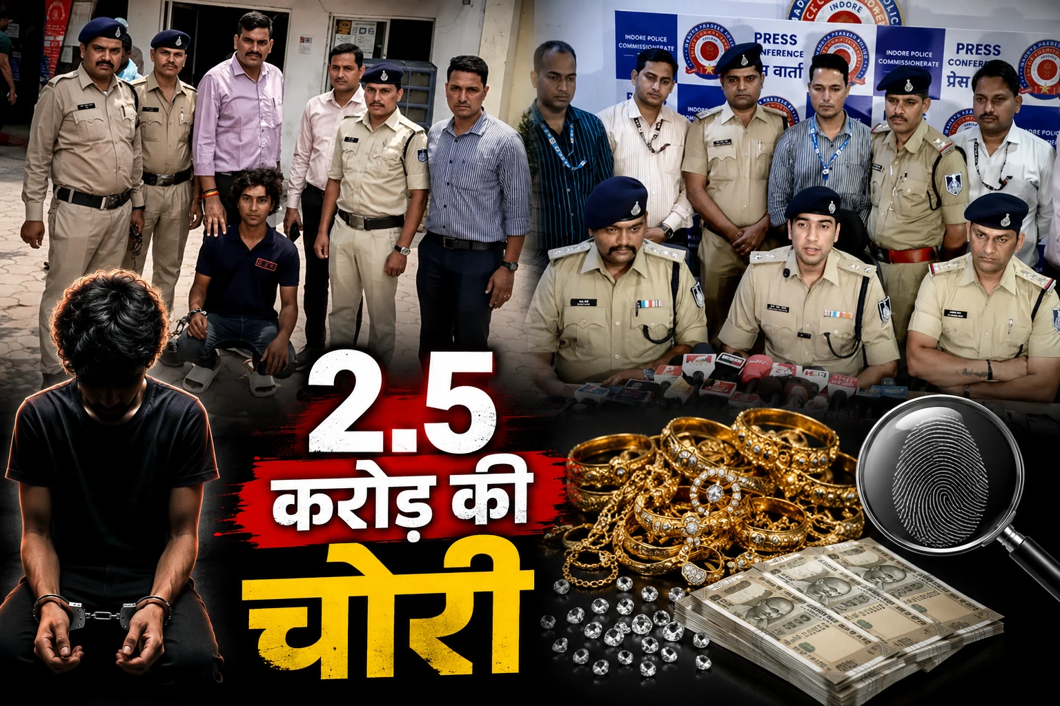 2.5 करोड़ की चोरी का चौंकाने वाला खुलासा: 19 साल के कर्मचारी ने शोरूम से उड़ाए सोना-हीरे