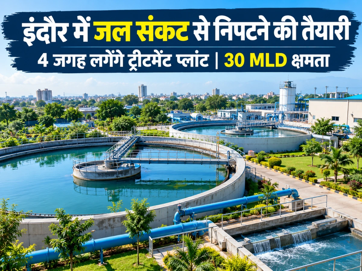 इंदौर में Water Scarcity रोकने की तैयारी, 4 जगह लगेंगे ट्रीटमेंट प्लांट