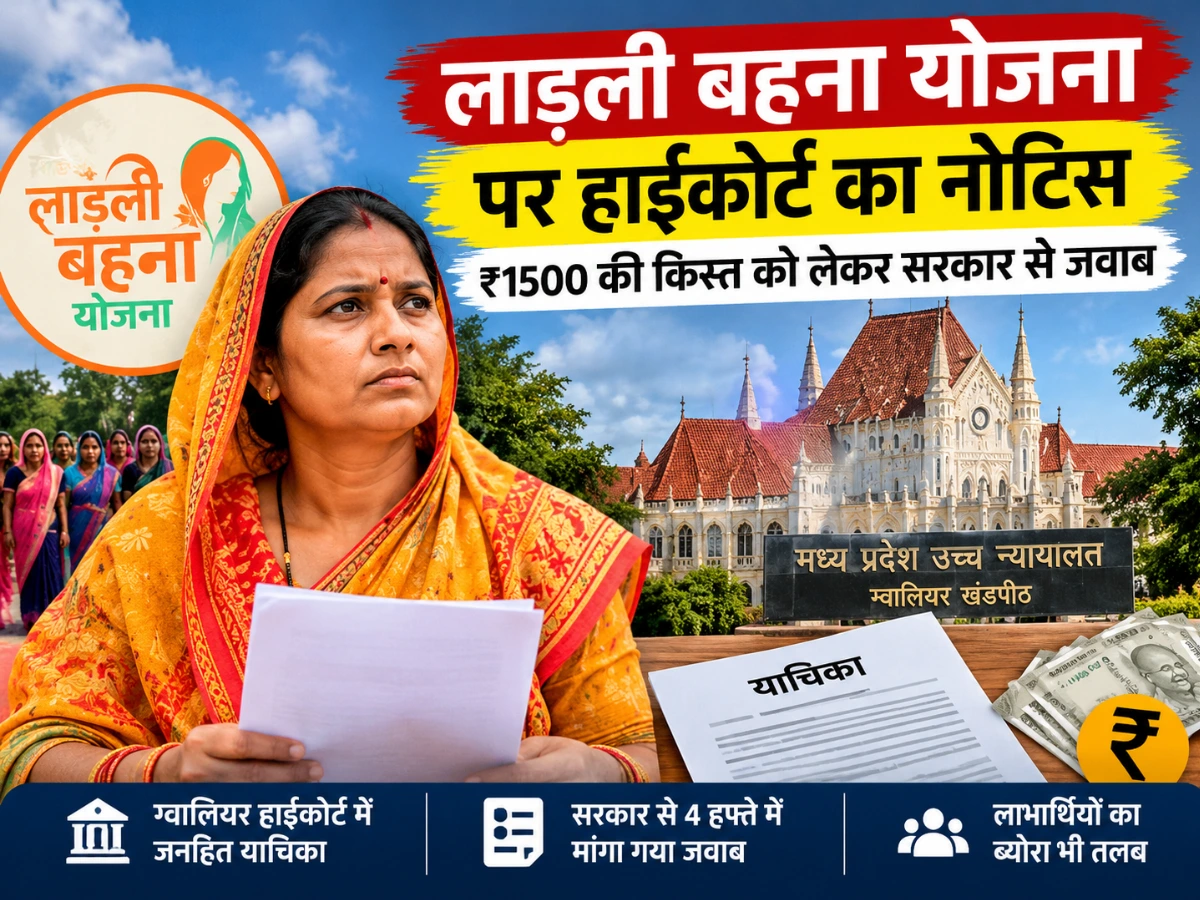 लाड़ली बहना योजना पर हाईकोर्ट का नोटिस, ₹1500 की किस्त को लेकर सरकार से जवाब