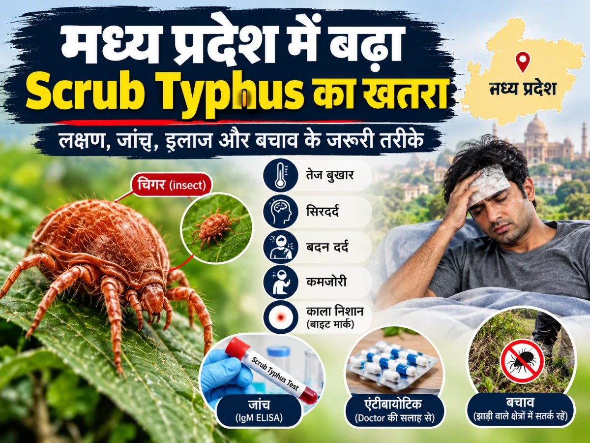 मध्य प्रदेश में Scrub Typhus की दस्तक, 2026 के अध्ययन में Bhopal समेत जिलों में मिले मामले