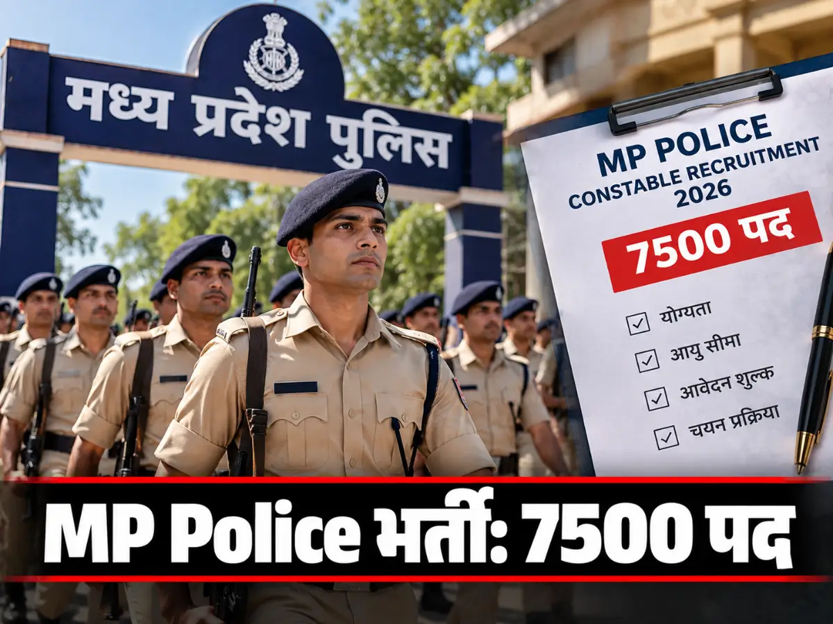 MP Police भर्ती: 7500 पदों पर आवेदन कल तक