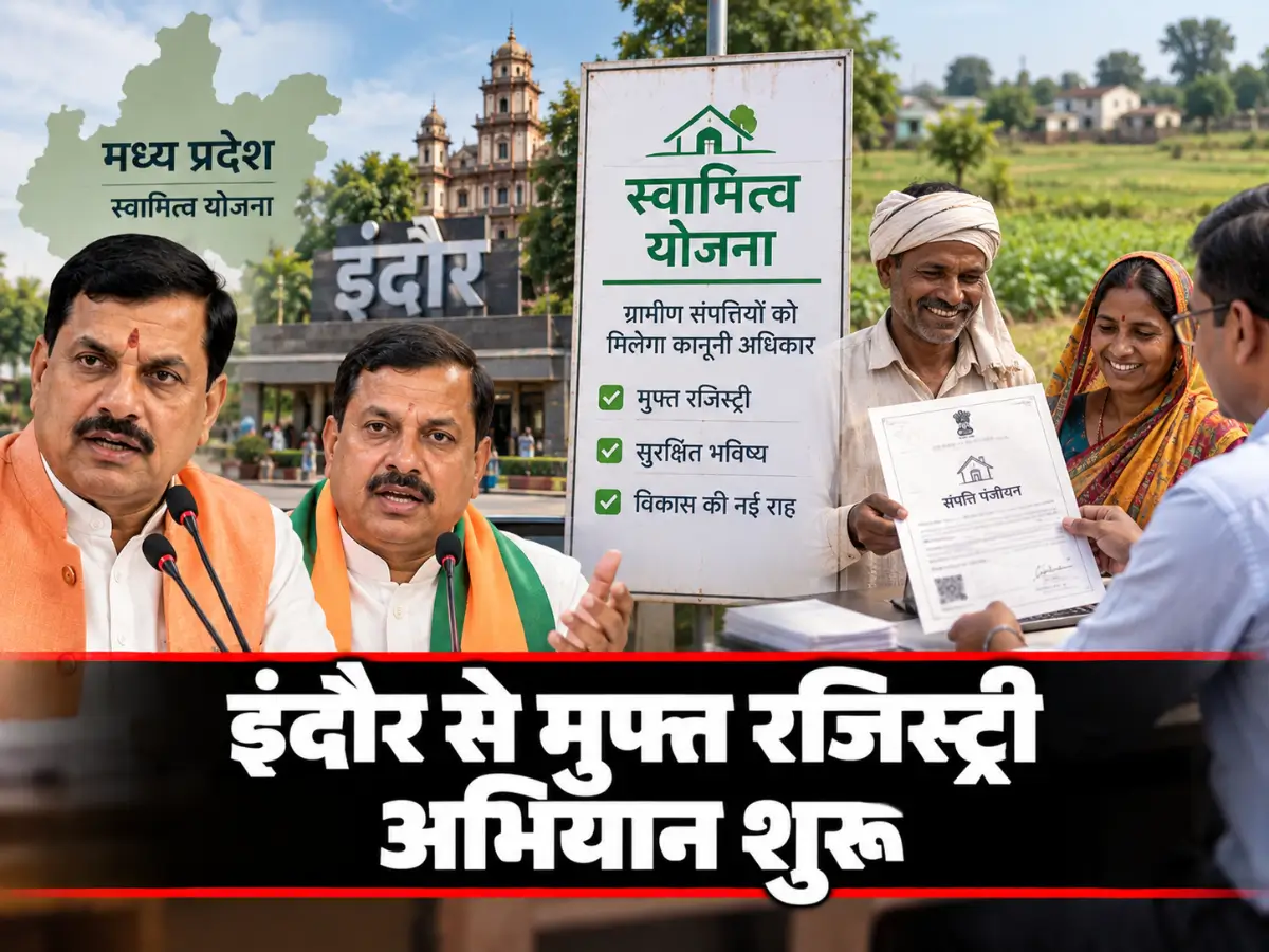MP Swamitva Yojana: इंदौर से मुफ्त रजिस्ट्री अभियान शुरू, 50 लाख संपत्तियों को लाभ