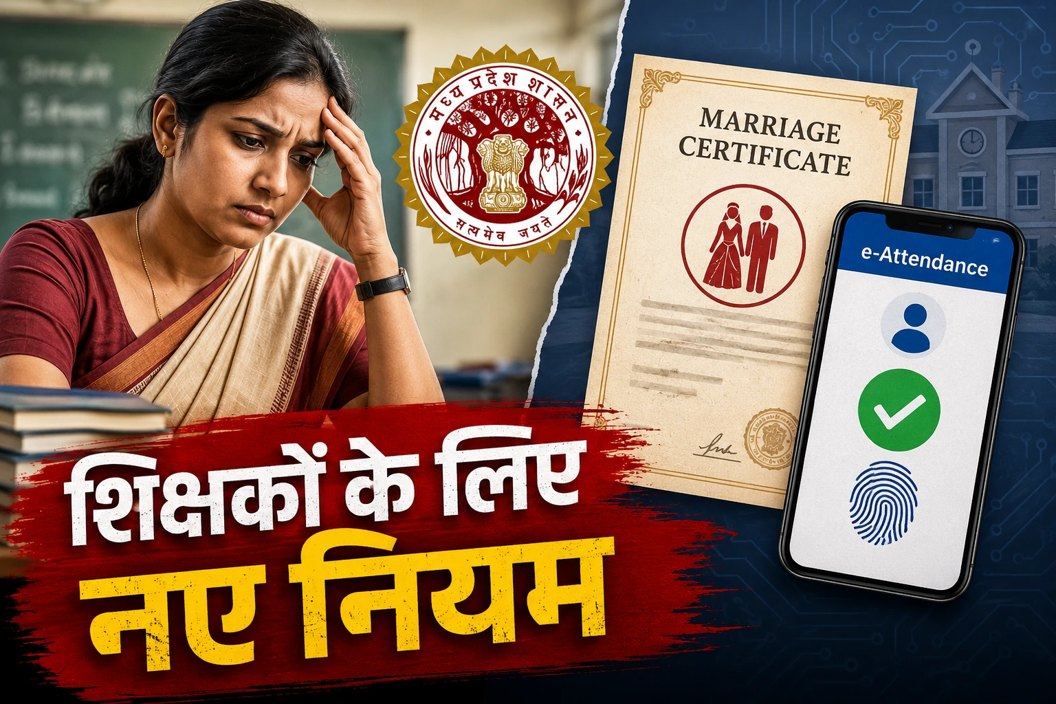 शिक्षकों के लिए नए नियम: तबादले में मांगा जाएगा विवाह प्रमाण पत्र, 1 जुलाई से ई-अटेंडेंस अनिवार्य