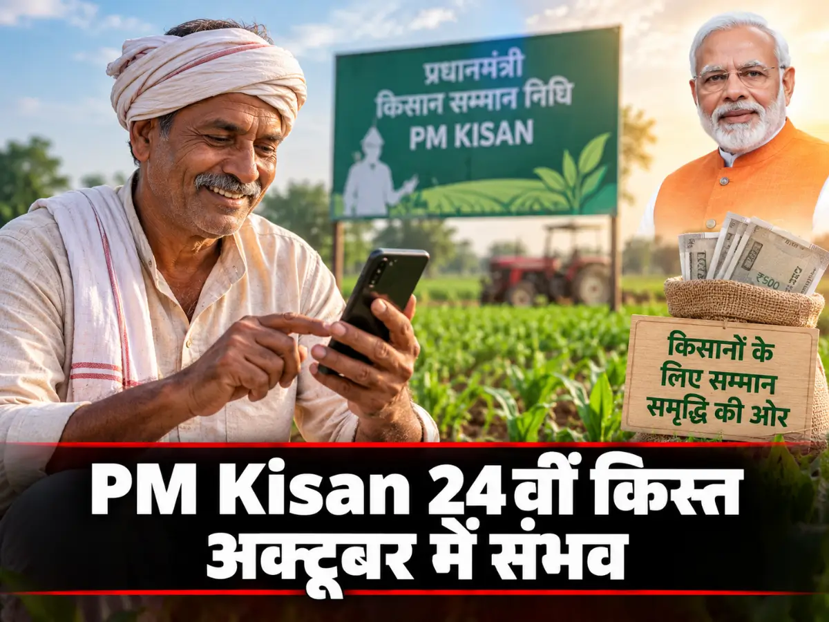 PM Kisan 24वीं किस्त: अक्टूबर में आ सकती है रकम, ₹10,000 की चर्चा पर सरकार ने नहीं किया ऐलान