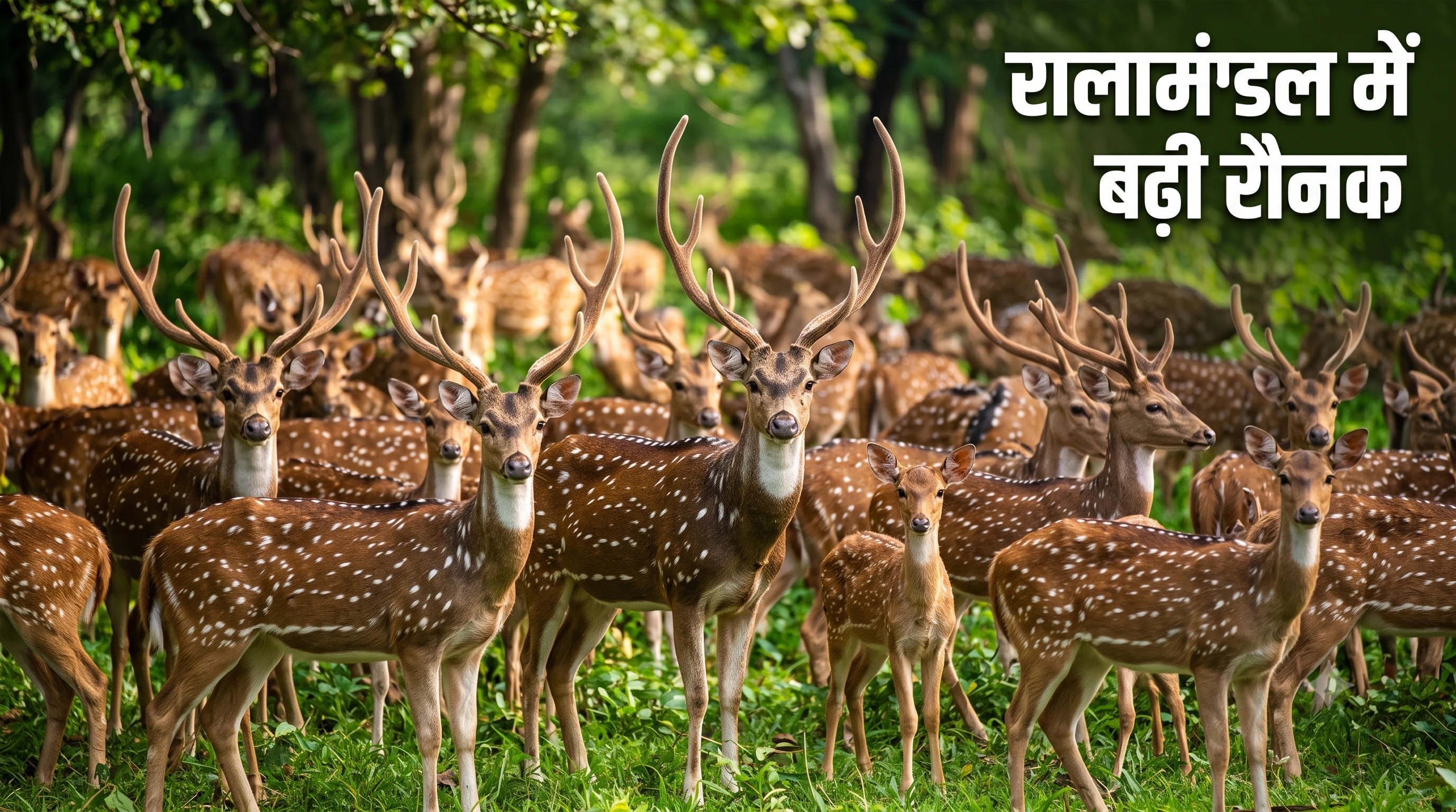इंदौर के रालामंडल में बढ़ी चीतल और हिरणों की आबादी, वन विभाग ने संरक्षण को बताया बड़ी वजह