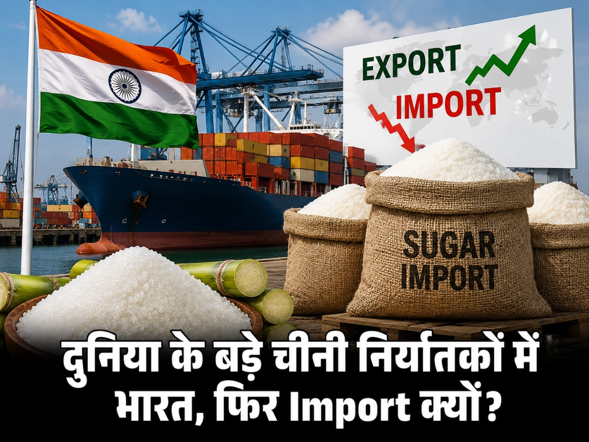दुनिया के बड़े चीनी निर्यातकों में भारत, फिर Import क्यों? जानिए 10 लाख टन चीनी मंगाने की वजह